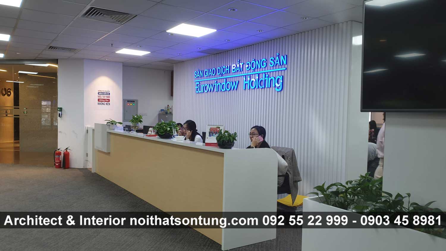 Công ty Nội Thất Sơn Tùng thi công nội thất văn phòng sàn bất động sản Erowindow Holding